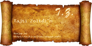 Tajti Zoltán névjegykártya
